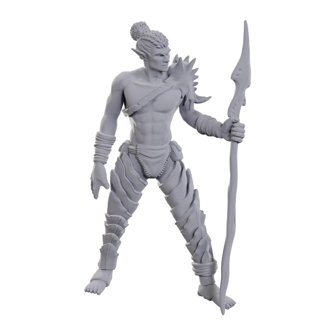 WizKids Dungeons & Dragons Nolzur's Marvelous Miniatures Sea Elf Leader | Unpainted Miniatures | Wave 23 Plastic Sea Elf Leader