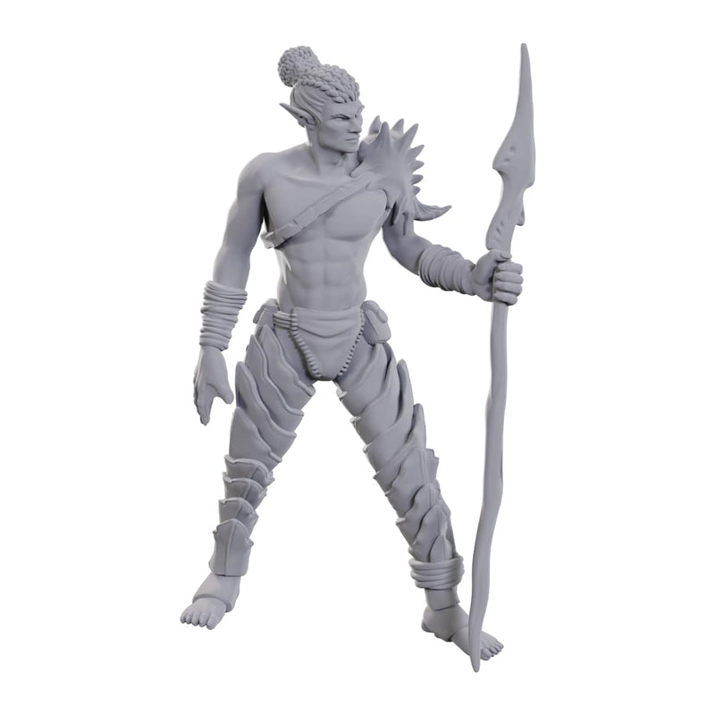 WizKids Dungeons & Dragons Nolzur's Marvelous Miniatures Sea Elf Leader | Unpainted Miniatures | Wave 23 Plastic Sea Elf Leader