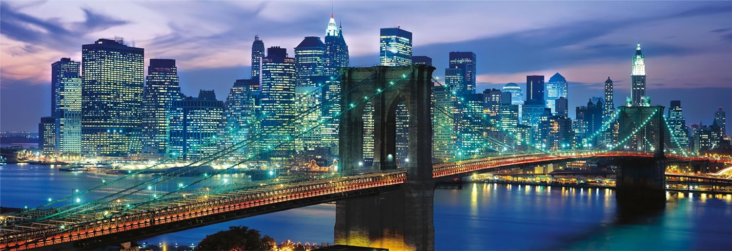 New York Brooklyn Bridge - Panorama (Compact Box 1000 Stukjes)