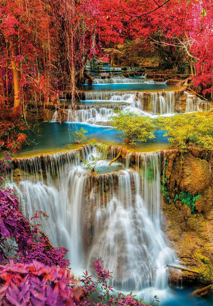 Clementoni 39821 Colorful Thai Falls, Puzzle 1000 Teile, Hochwertige Kollektion, für Erwachsene, Hergestellt in Italien, Multicolor-39821, Multicolor