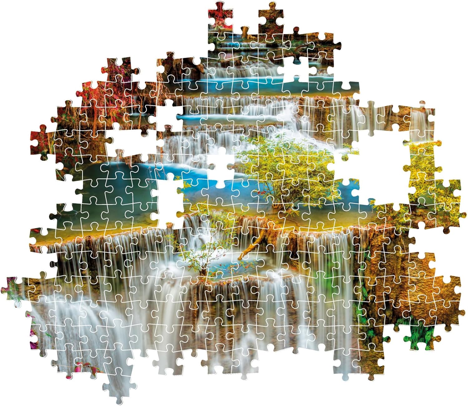 Clementoni 39821 Colorful Thai Falls, Puzzle 1000 Teile, Hochwertige Kollektion, für Erwachsene, Hergestellt in Italien, Multicolor-39821, Multicolor