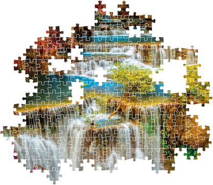 Clementoni 39821 Colorful Thai Falls, Puzzle 1000 Teile, Hochwertige Kollektion, für Erwachsene, Hergestellt in Italien, Multicolor-39821, Multicolor