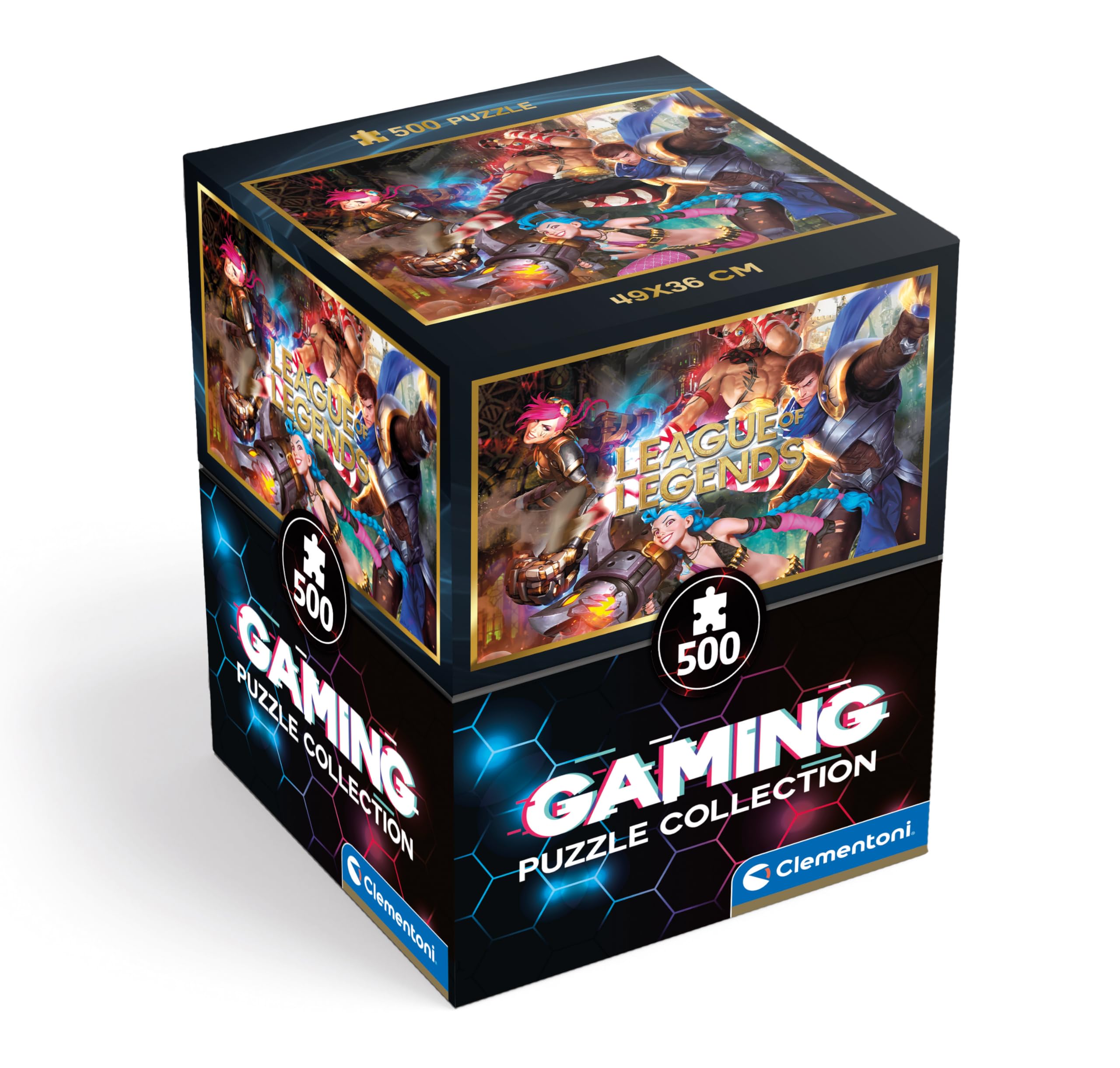 Clementoni Jigsaw Puzzle League Of Legends 500 Pieces - Gaming Collection, Poster Included, Puzzle For Adults 14-99 Years, Gift For Men/Women, Game, Made In Italy, 35559