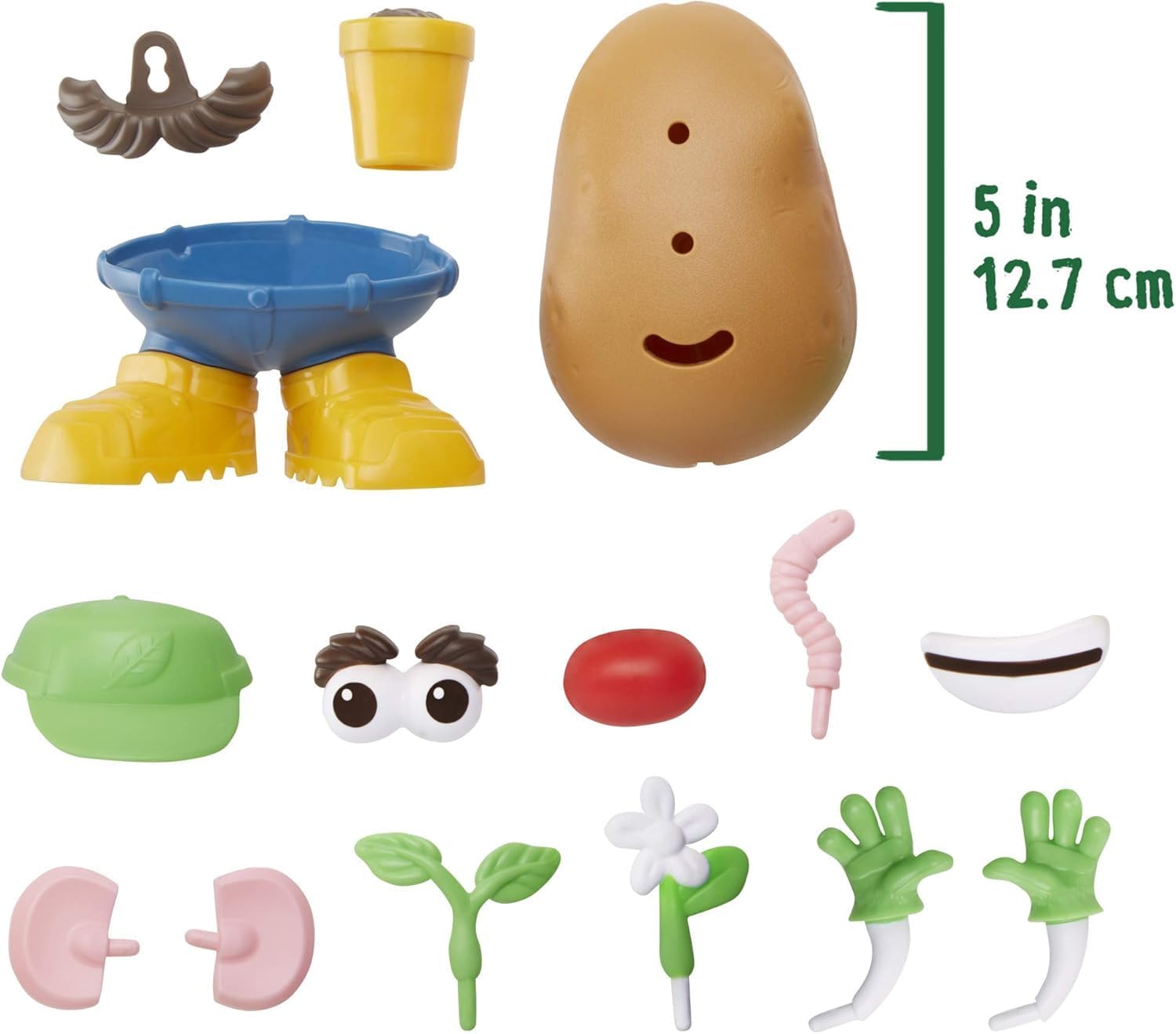 Mr Potato Head Goes Green Toy for Kids Ages 3 and Up, Made with Plant-Based Plastic and FSC-Certified Paper Packaging (Amazon Exclusive
