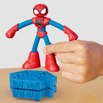 Play-Doh Marvel Spider-Man Netz-Action Set, 2 Spielfiguren und vielen Knetformen, 4 Dosen Knetmasse in passenden Farben, kreatives Kinder ab 3 Jahren