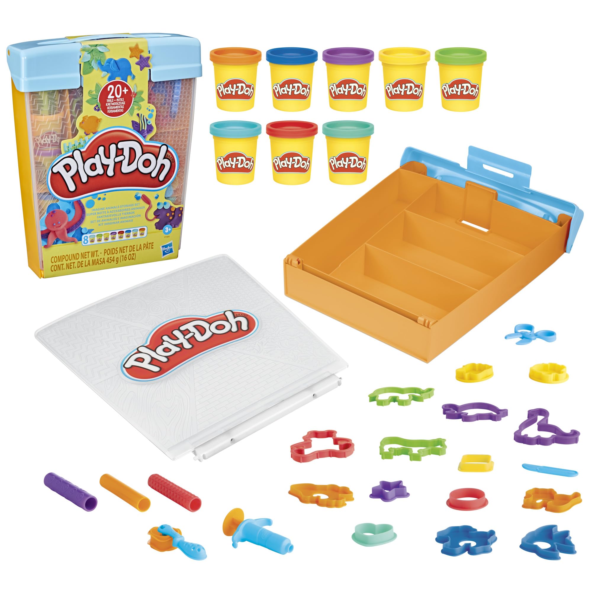Play-Doh - Play-Doh Fantasiedieren Opbergset - 8 Kleipotjes