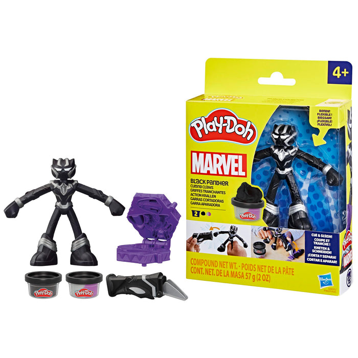 Play-Doh Marvel Black Panther Cutting Claws Action Figure Playset Age 4+
