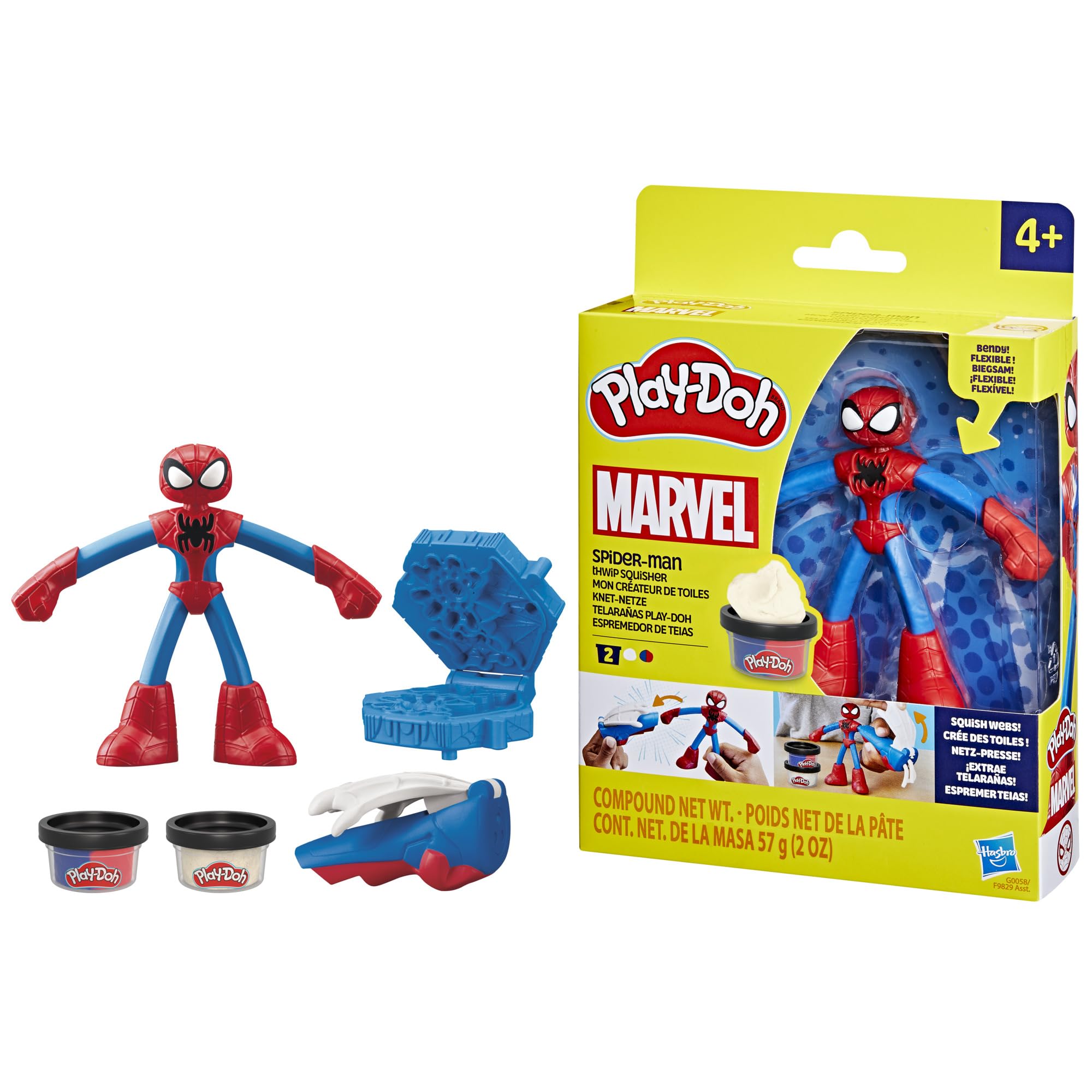 Play-Doh Marvel Spider-Man Thwip Squisher Action Figure Playset Age 4+