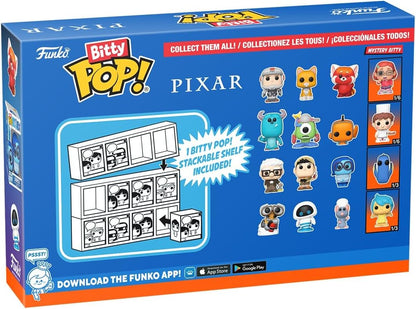 Funko Pop! Bitty: Pixar Mini Collectible Toys 4-Pack - Buzz Lightyear (XL-01), Sox, Red Panda Mei & Mystery Chase Figure (Styles May Vary