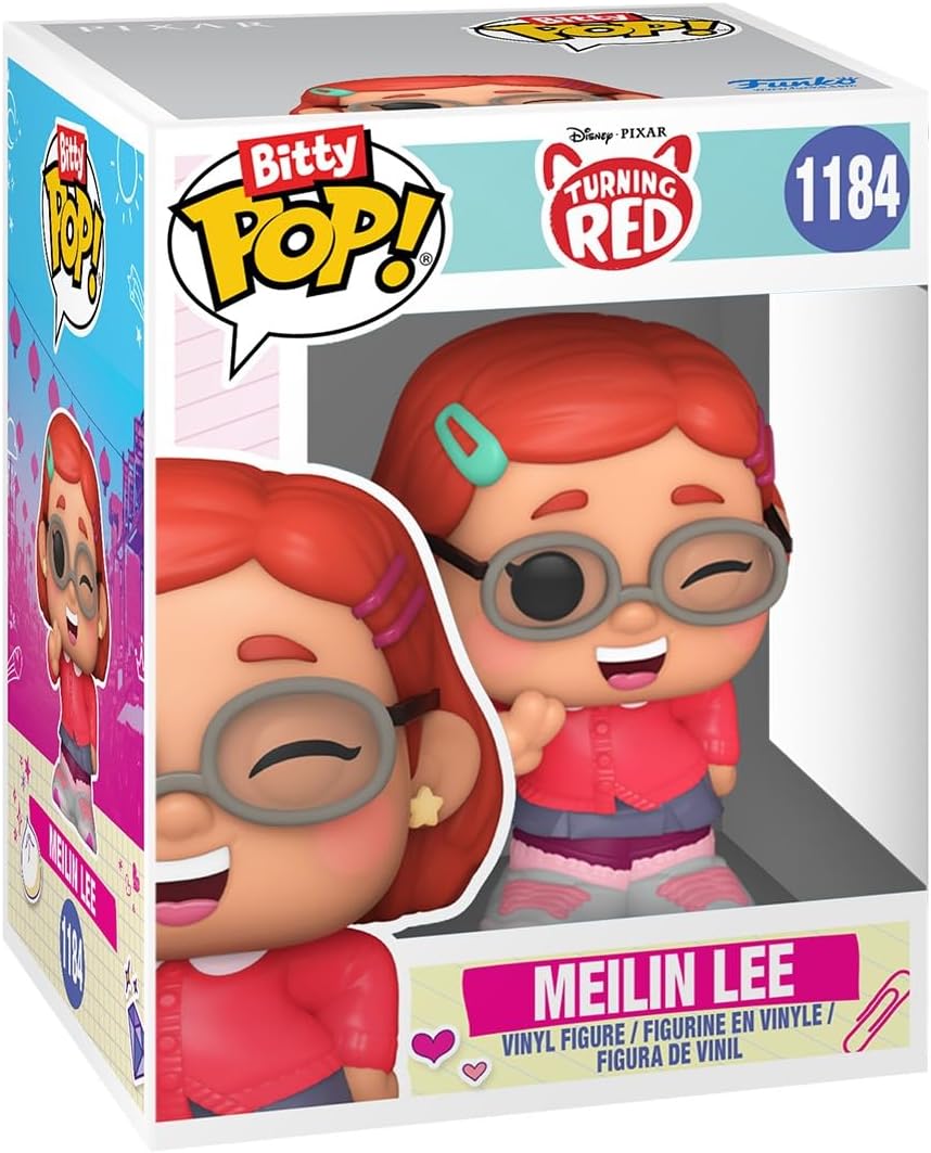 Funko Pop! Bitty: Pixar Mini Collectible Toys 4-Pack - Buzz Lightyear (XL-01), Sox, Red Panda Mei & Mystery Chase Figure (Styles May Vary