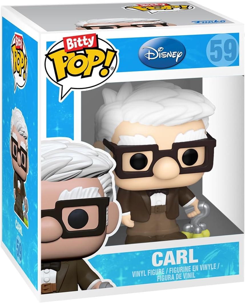 Funko Pop! Bitty: Pixar Mini Collectible Toys 4-Pack - Carl, Russell (Dug Days), Sadness, & Mystery Chase Figure (Styles May Vary