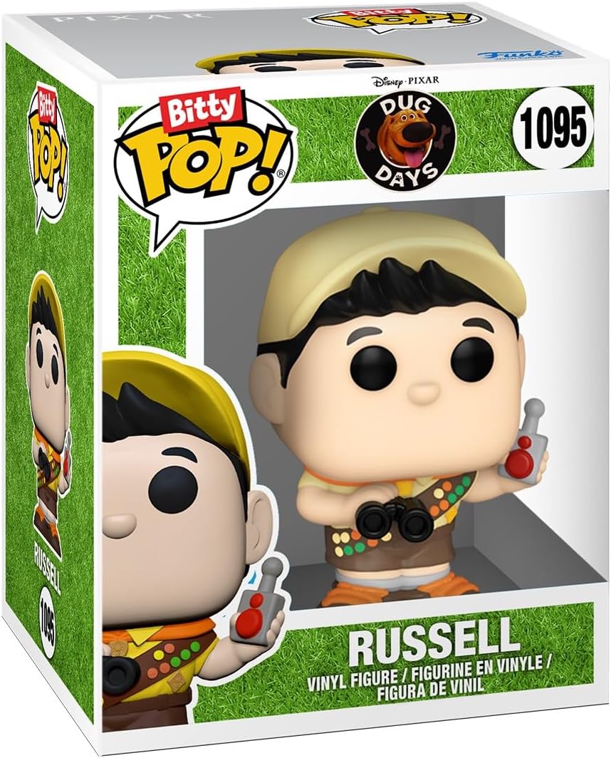 Funko Pop! Bitty: Pixar Mini Collectible Toys 4-Pack - Carl, Russell (Dug Days), Sadness, & Mystery Chase Figure (Styles May Vary