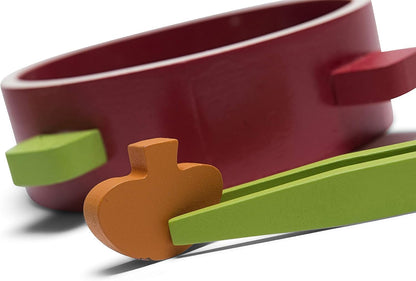 BS Toys Veggie, Rot - Holzspielzeug für Kinder - Motorikförderung - Gemüse sammeln und spielerisch lernen - Ab 3 Jahren