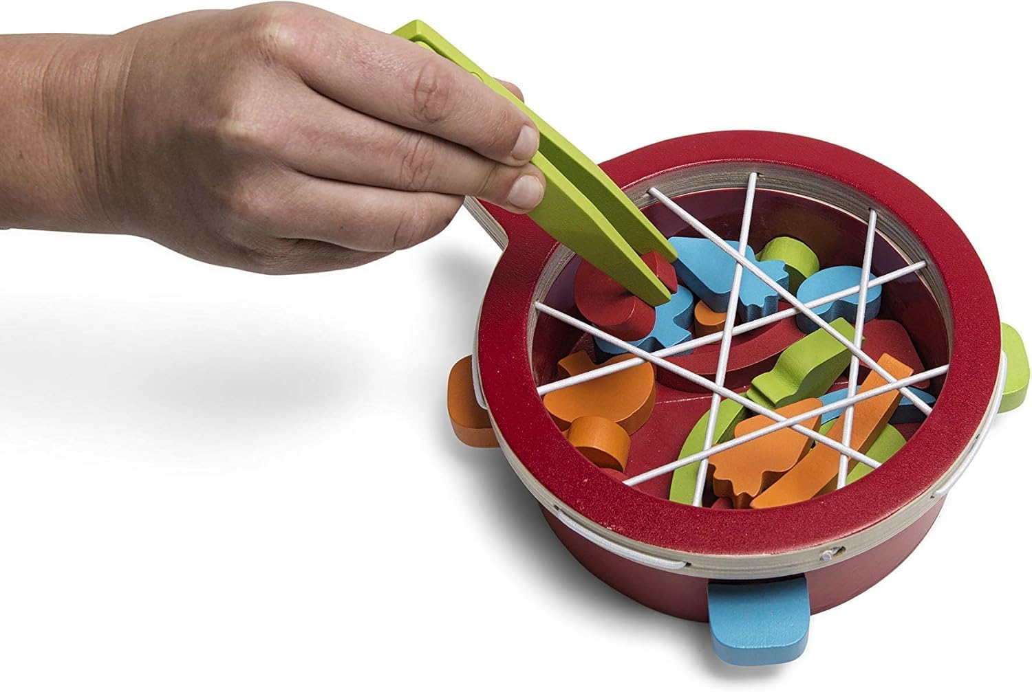 BS Toys Veggie, Rot - Holzspielzeug für Kinder - Motorikförderung - Gemüse sammeln und spielerisch lernen - Ab 3 Jahren