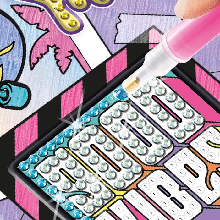 Style 4 Ever Diamond Art 3-in-1 LED Case, Create Amazing Diamond Art Posters and Stickers, Light up Board for tracing, Easy Storage, Purple