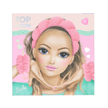 Depesche 13250 TOPModel Beauty and Me-Set de Belleza con Cinta Acolchada para el Pelo y muñequera Absorbente en Rosa, Multicolor, One Size