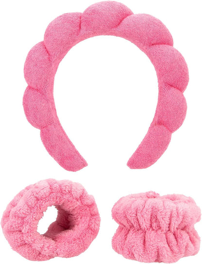 Depesche 13250 TOPModel Beauty and Me-Set de Belleza con Cinta Acolchada para el Pelo y muñequera Absorbente en Rosa, Multicolor, One Size