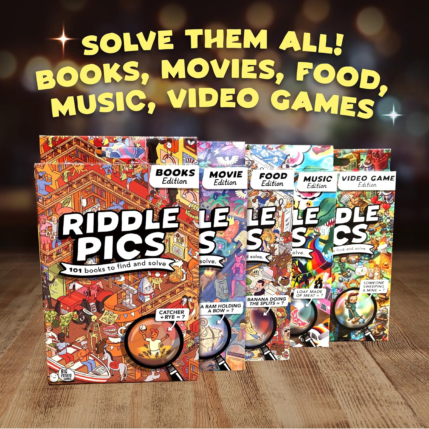 Riddle Pics Video Game Edition: Travel Trivia Game, Great for Families, Adults and Kids, 101 Riddles for Gamers to find and solve, Gifts for Video Game Lovers