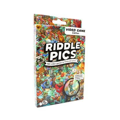 Riddle Pics Video Game Edition: Travel Trivia Game, Great for Families, Adults and Kids, 101 Riddles for Gamers to find and solve, Gifts for Video Game Lovers