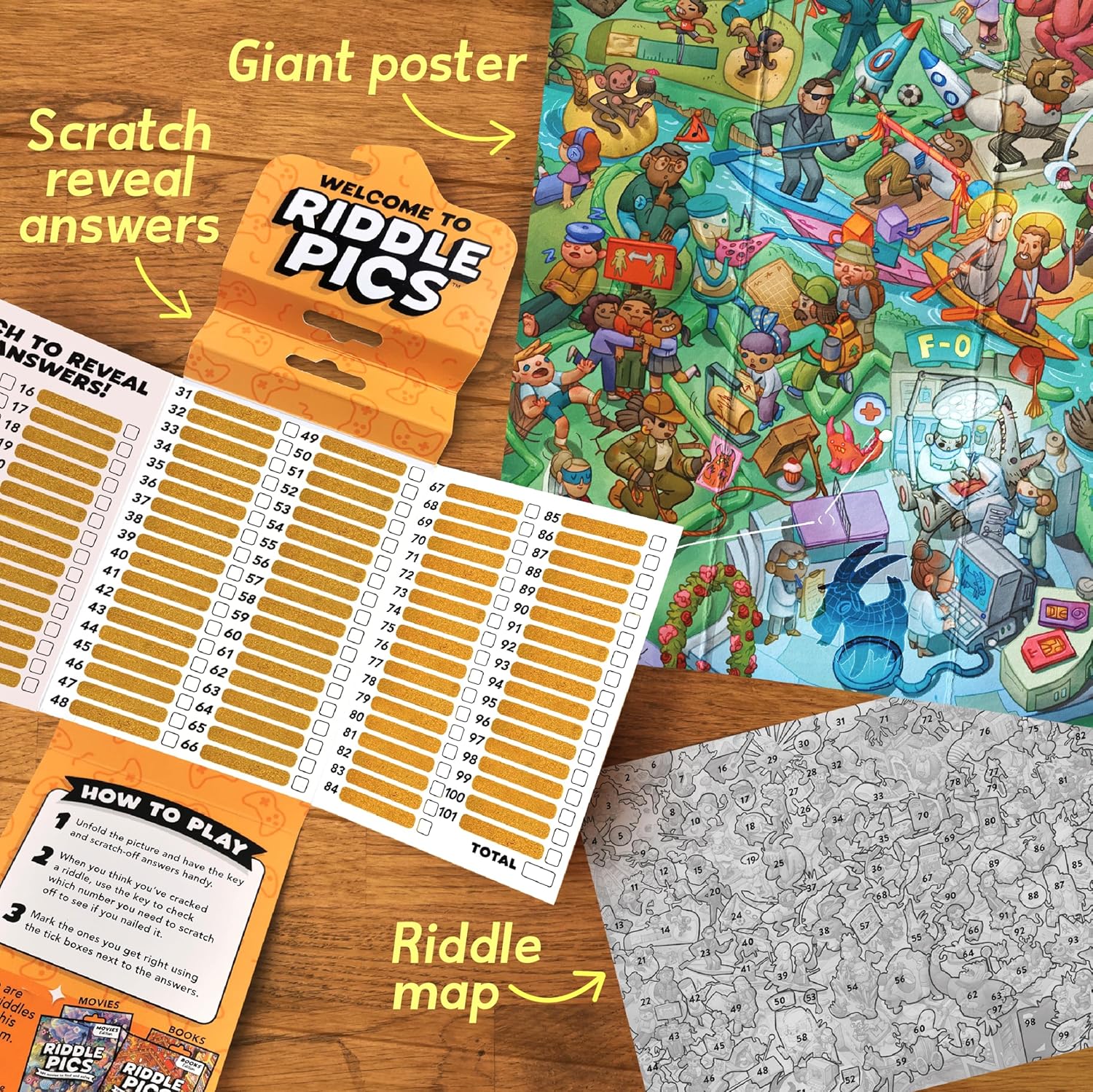 Riddle Pics Video Game Edition: Travel Trivia Game, Great for Families, Adults and Kids, 101 Riddles for Gamers to find and solve, Gifts for Video Game Lovers