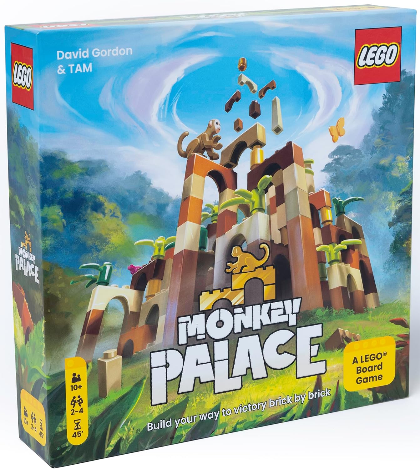 Dotted Games - Monkey Palace: A LEGO Board Game - Build Your Way to Victory Brick by Brick! Fun Family Brick-Building Game for Kids & Adults, Ages 10+, 2-4 Players, 45 Minute Playtime