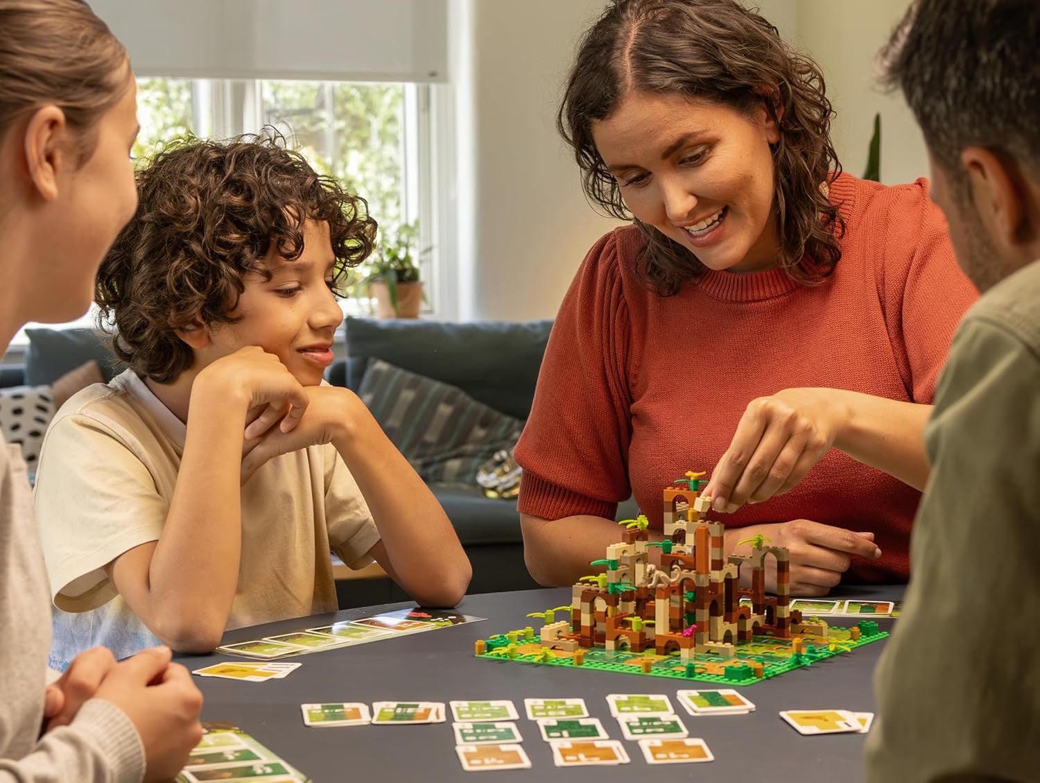 Dotted Games - Monkey Palace: A LEGO Board Game - Build Your Way to Victory Brick by Brick! Fun Family Brick-Building Game for Kids & Adults, Ages 10+, 2-4 Players, 45 Minute Playtime