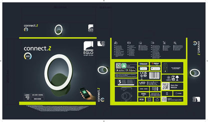 `Eglo - Parrapos-Z Wall Lamp Black - Tw - Zigbee, Bluetooth`