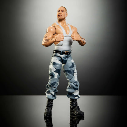 Mattel WWE Elite Collection Action Figure & Accessories, Premium Live Event Bushwhacker Luke with Interchangeable Hands & Build-A-Figure Pieces