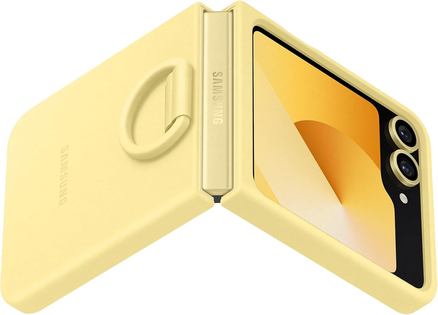 Samsung Galaxy Official Silicone Case with Ring for Galaxy Z Flip6, Yellow