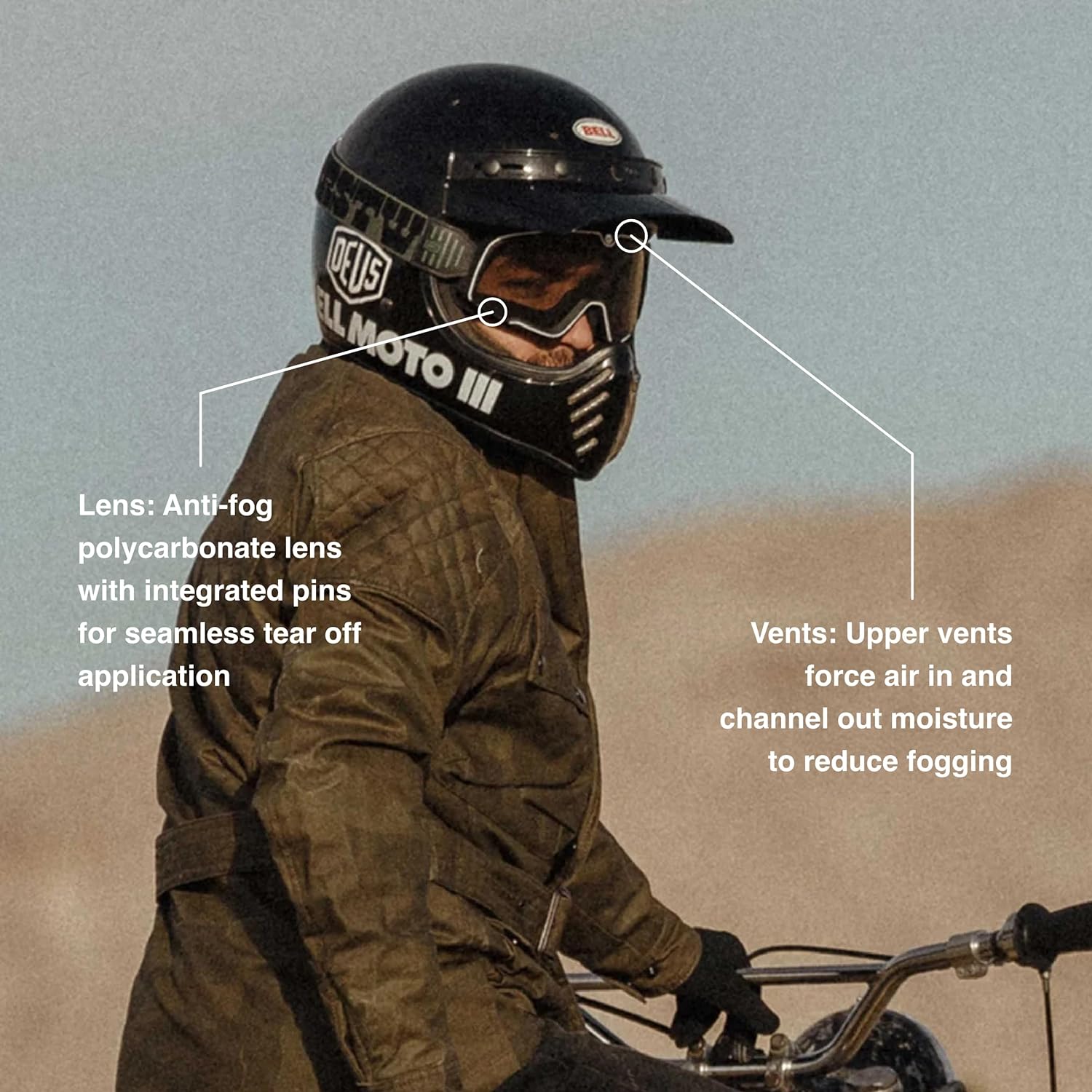 100% Barstow Goggle Jane Motorcycles / Mirror Lens