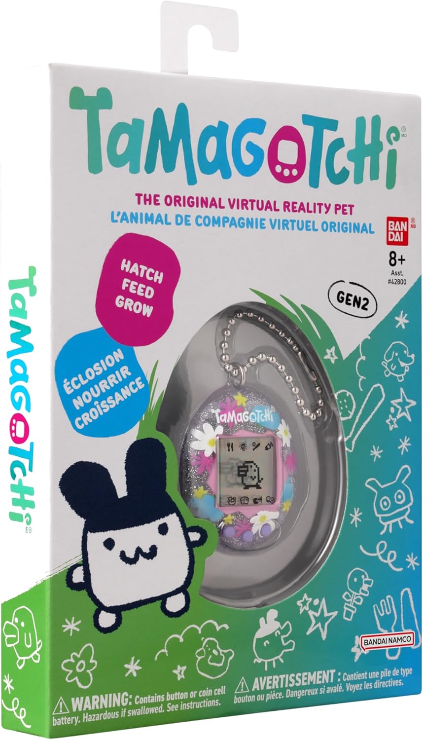 TAMAGOTCHI Bandai Original Flower Perfume Digital Pet | Nurture And Raise The Original Electronic Pet Japanese Kids Toys For Girls And Boys Make Great 90s Retro Gifts