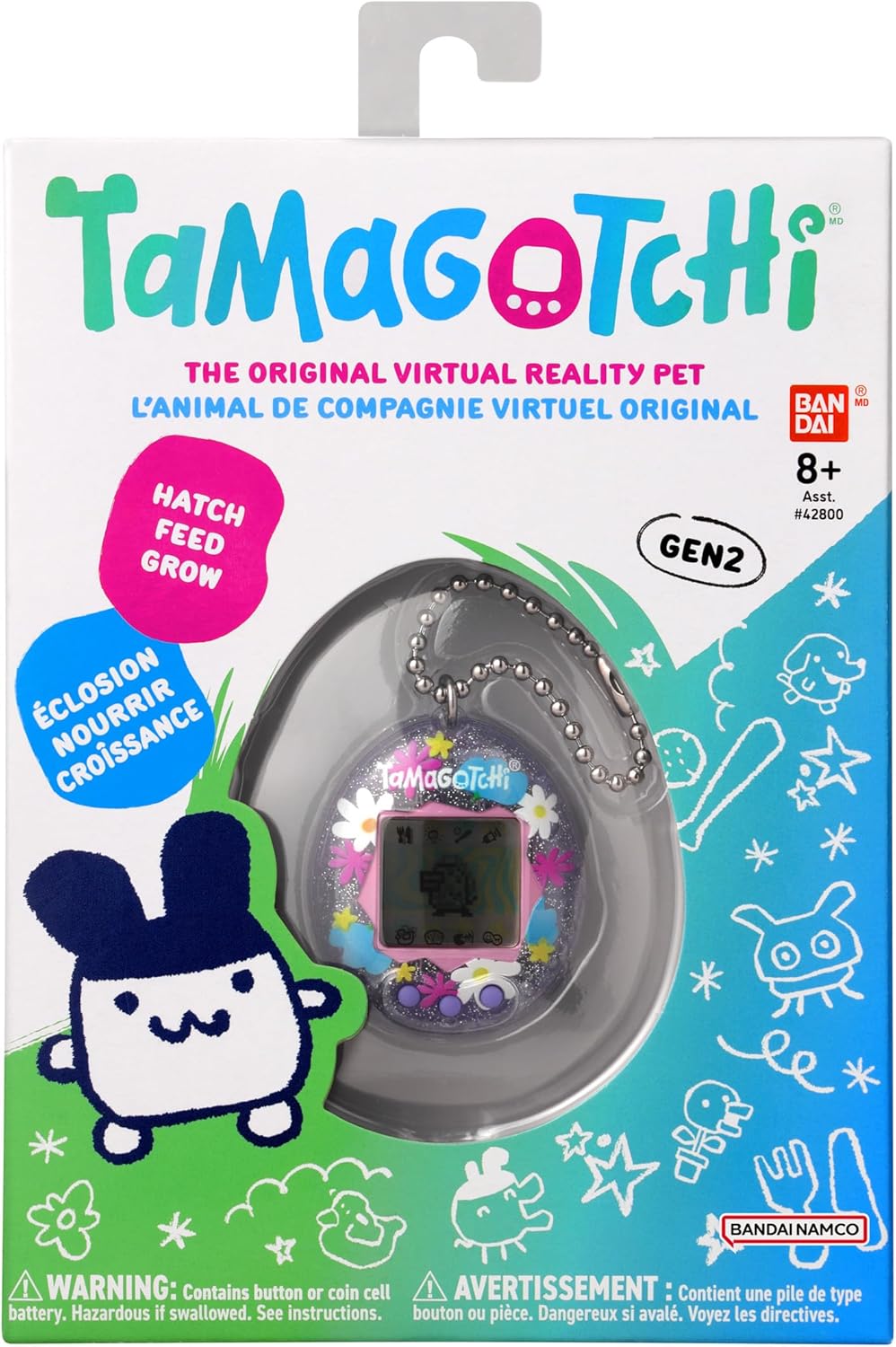 TAMAGOTCHI Bandai Original Flower Perfume Digital Pet | Nurture And Raise The Original Electronic Pet Japanese Kids Toys For Girls And Boys Make Great 90s Retro Gifts