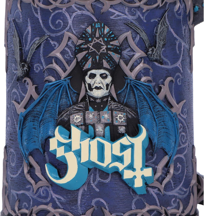 Nemesis Now Ghost Papa Emeritus Evolution Tankard 15.5cm, Resin, Official Ghost Merchandise, Ghost Tankard, Ghost Band Beer Mug, Cast in The Finest Resin, Expertly Hand-Painted