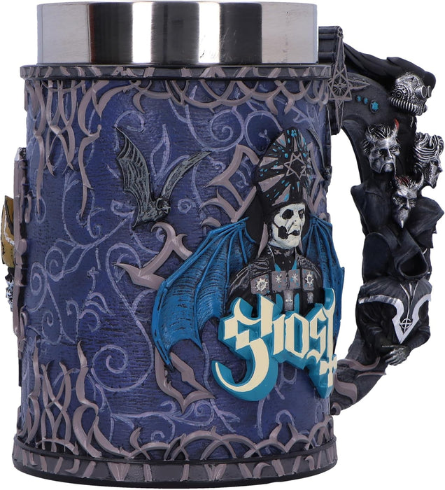 Nemesis Now Ghost Papa Emeritus Evolution Tankard 15.5cm, Resin, Official Ghost Merchandise, Ghost Tankard, Ghost Band Beer Mug, Cast in The Finest Resin, Expertly Hand-Painted