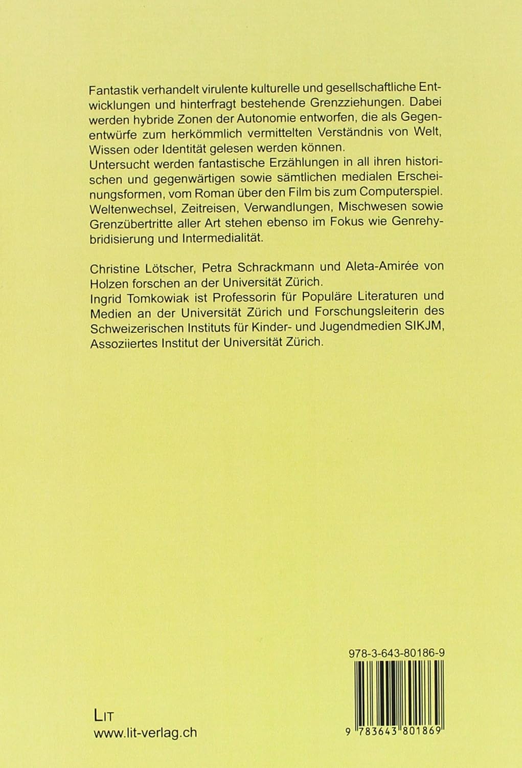 Ubergange und Entgrenzungen in der Fantastik