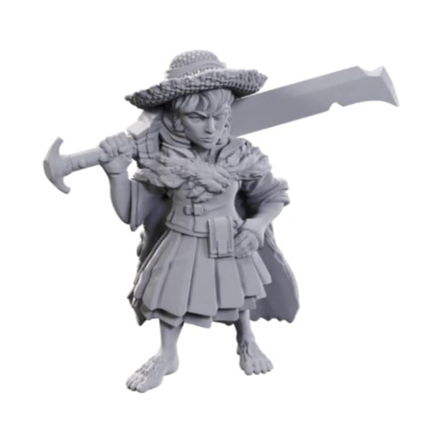 WizKids Pathfinder Deep Cuts Female Halfling Magus Low-Level | Unpainted Miniatures | Wave 23 Plastic Female Halfling Magus Low-Level