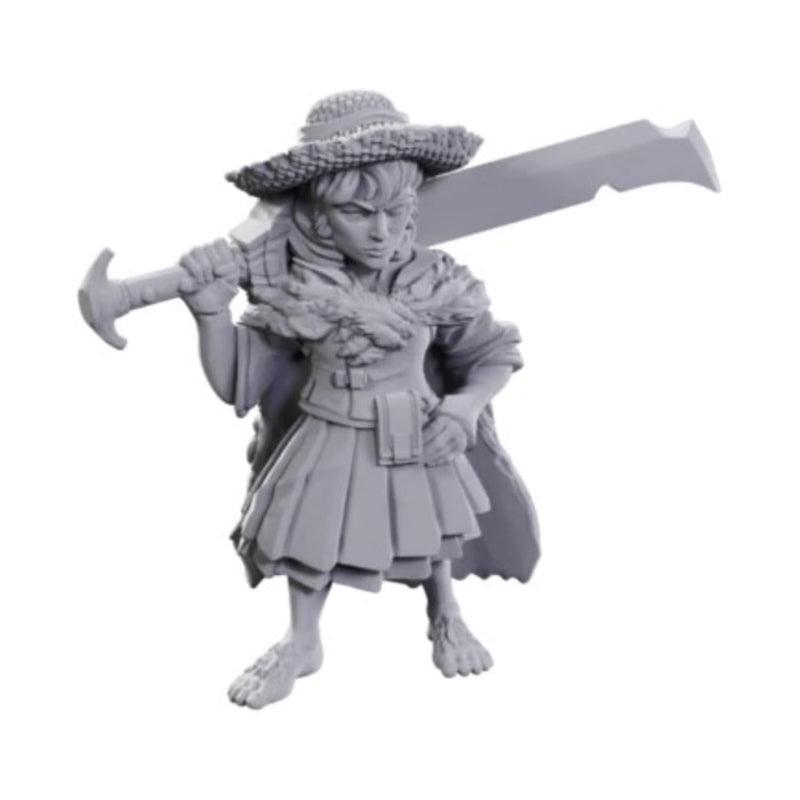 WizKids Pathfinder Deep Cuts Female Halfling Magus Low-Level | Unpainted Miniatures | Wave 23 Plastic Female Halfling Magus Low-Level