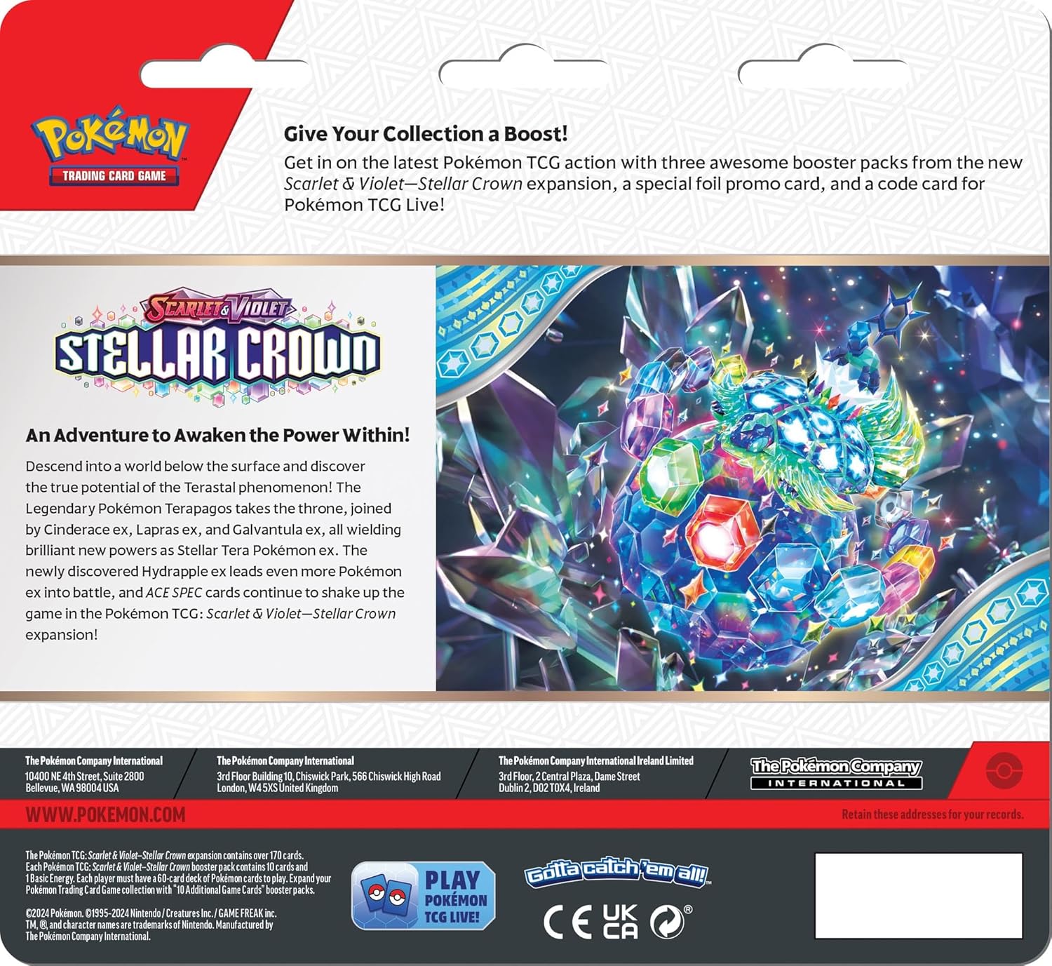 Pokemon Scarlet and Violet Stellar Crown 3-Pack Blister