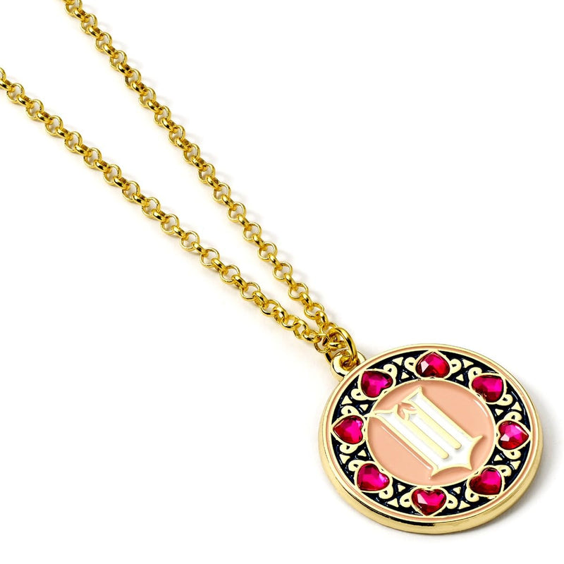 Wicked -  `W` Logo With Crystal Border Necklace