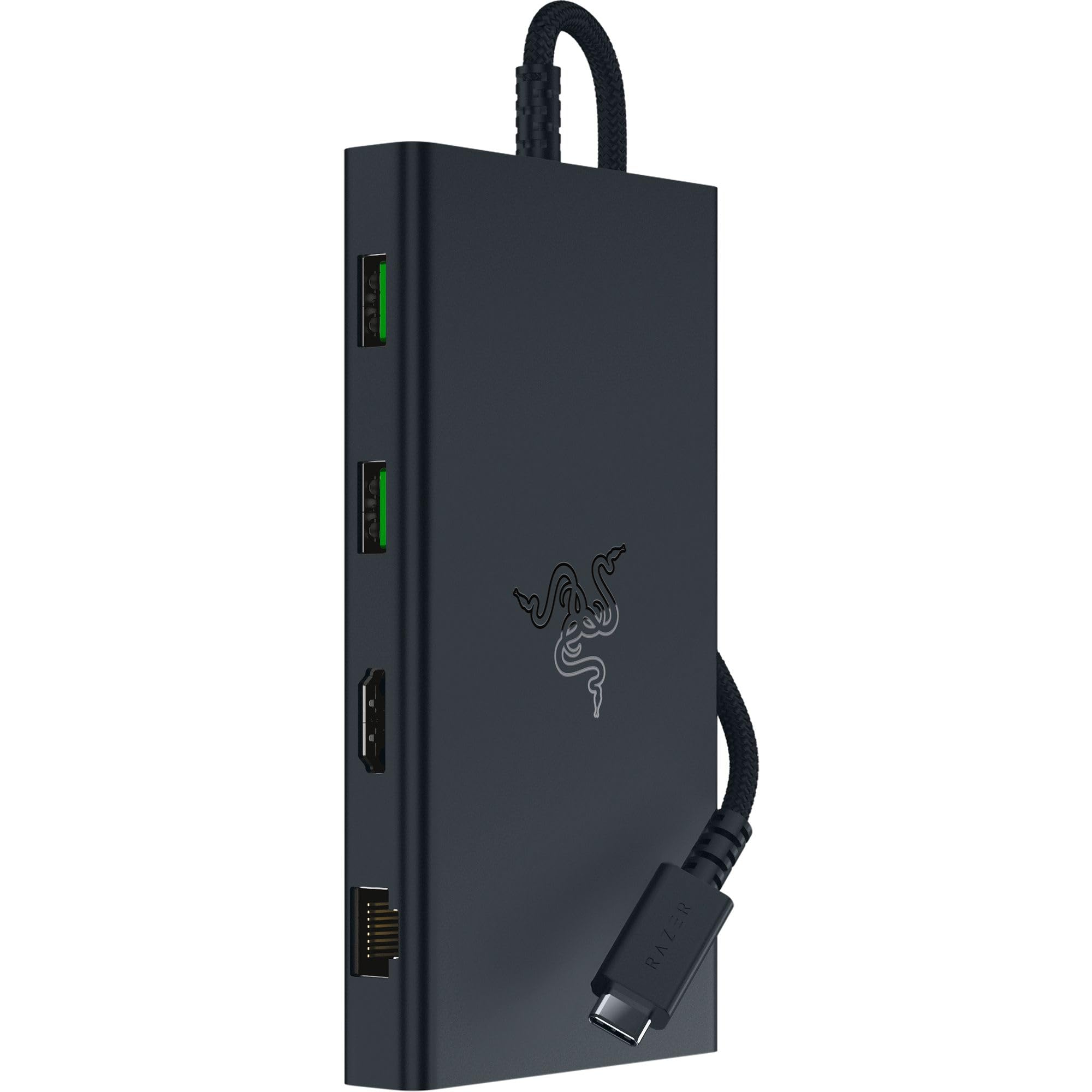 Razer USB-C Dock - 11 ports with HDMI, Gigabit Ethernet, 3.5mm audio port, USB-A & -C, compatible with Windows and Mac (screen output with 4K, 7.1 surround sound) Black