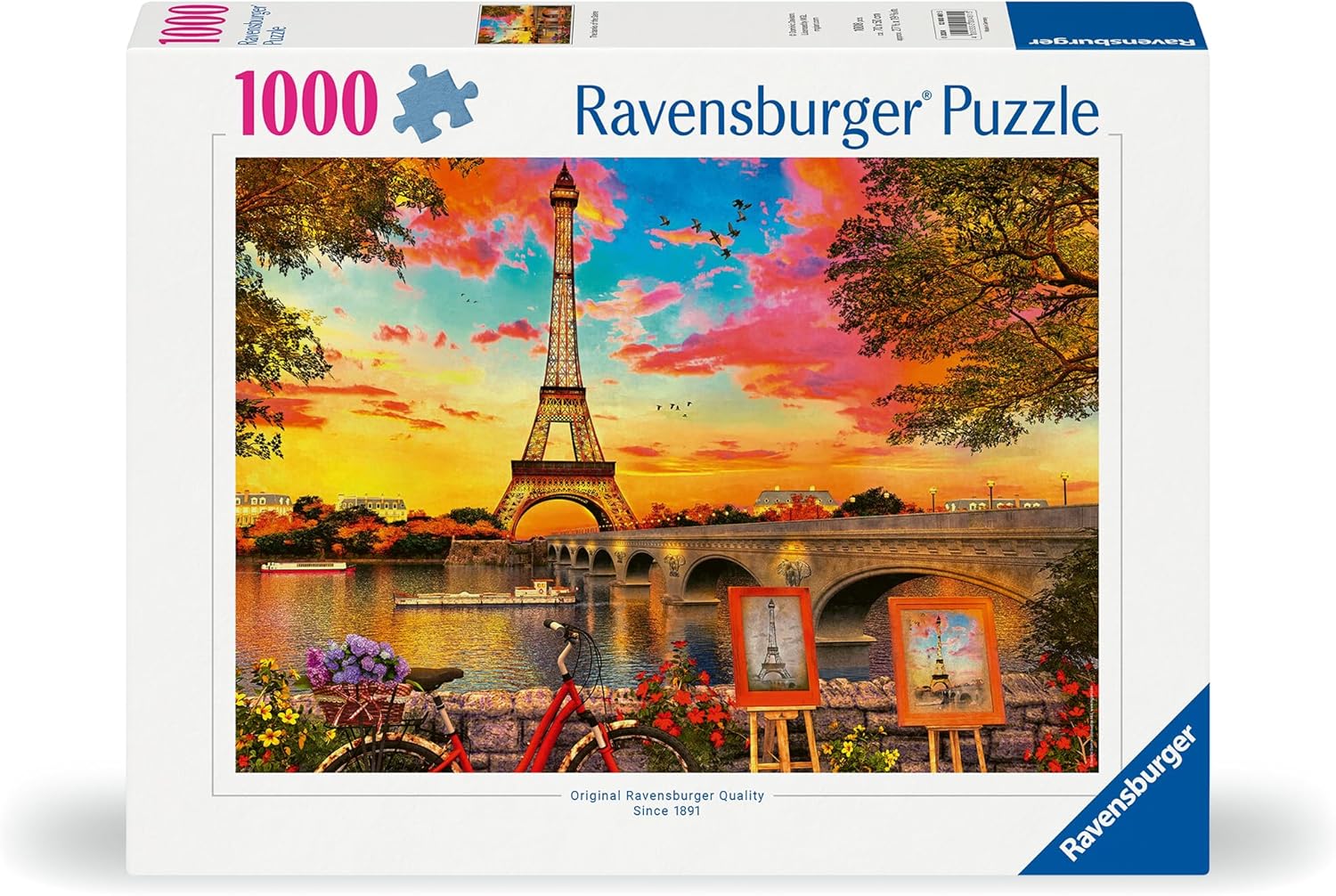 Ravensburger Puzzle 12000461 - Paris und die Seine - 1000 Teile Puzzle für Erwachsene und Kinder ab 14 Jahren, Stadt-Puzzle Paris, Earthy Brown