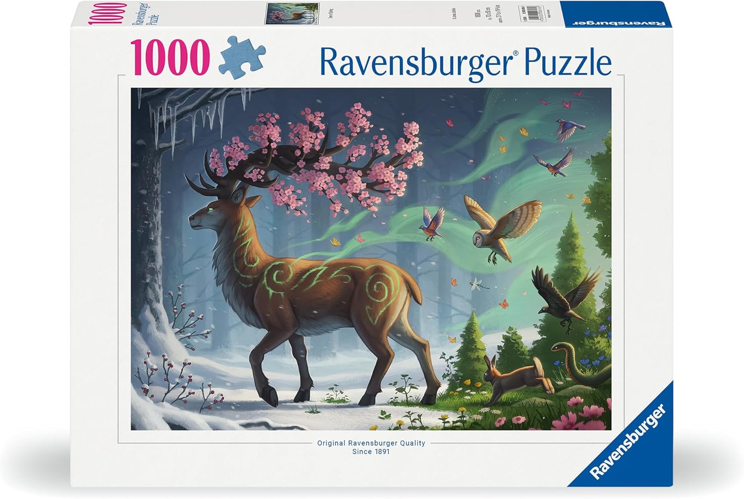 Ravensburger Puzzle 12000616 - Der Hirsch als Frühlingsbote - 1000 Teile Puzzle für Erwachsene und Kinder ab 14 Jahren,