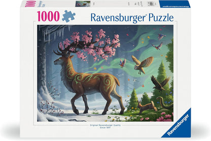 Ravensburger Puzzle 12000616 - Der Hirsch als Frühlingsbote - 1000 Teile Puzzle für Erwachsene und Kinder ab 14 Jahren,