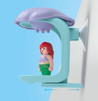Playmobil 71460 JUNIOR AQUA & Disney: Ariel's Shell Shower, for toddlers, made from over 90% plant-based plastics, indoor and outdoor water toy, fun role-play, playsets for children ages 12 months+