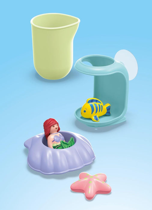 Playmobil 71460 JUNIOR AQUA & Disney: Ariel's Shell Shower, for toddlers, made from over 90% plant-based plastics, indoor and outdoor water toy, fun role-play, playsets for children ages 12 months+