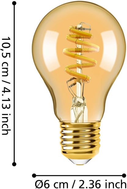 `Eglo - E27 A60 Spiral, Amber - Tw - Zigbee, Bluetooth`