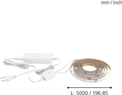 Eglo Connect.z Smart Home LED Strip Light Stripe-Z, 16 ft, ZigBee Lighting, app and Voice Control, White tunable Light (Warm – Cool White), RGB, dimmable, self-Adhesive, shortenable