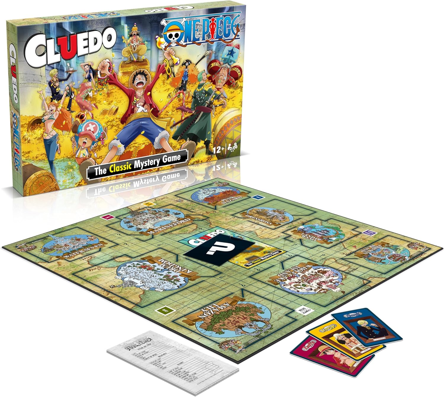 Winning Moves One Piece Cluedo Mystery Board Game perfect for 2–6 players and makes a great gift for anime fans aged 12 and up