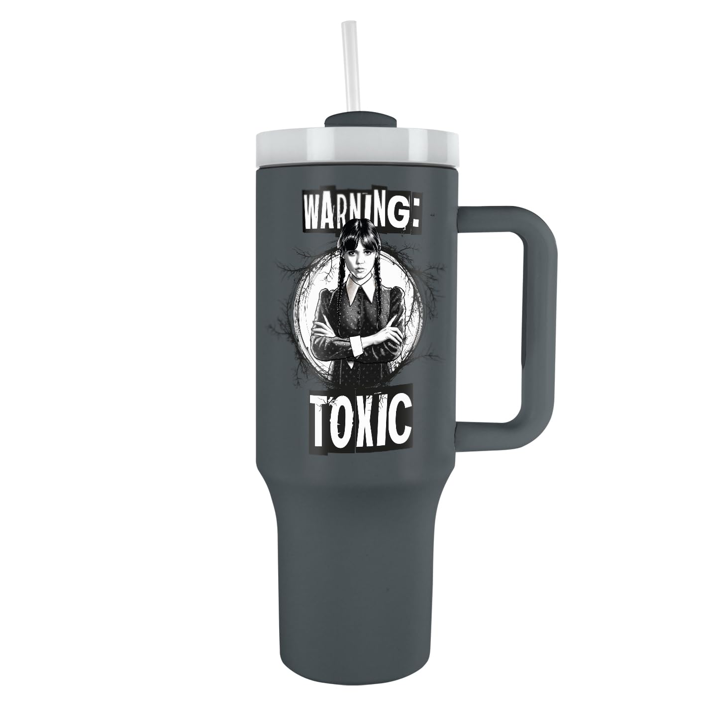 Pyramid International Wednesday Addams 40oz/1200ML Tumbler - Double-Wall Vacuum Insulation, Keeps Cold Up to 11 Hours, Hot Up to 7 Hours, Smart Design Features, BPA-Free for Spooky Style You’ll Love