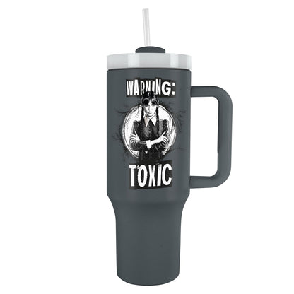 Pyramid International Wednesday Addams 40oz/1200ML Tumbler - Double-Wall Vacuum Insulation, Keeps Cold Up to 11 Hours, Hot Up to 7 Hours, Smart Design Features, BPA-Free for Spooky Style You’ll Love